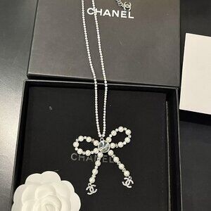 Chanel Butterfly Pearl Necklace